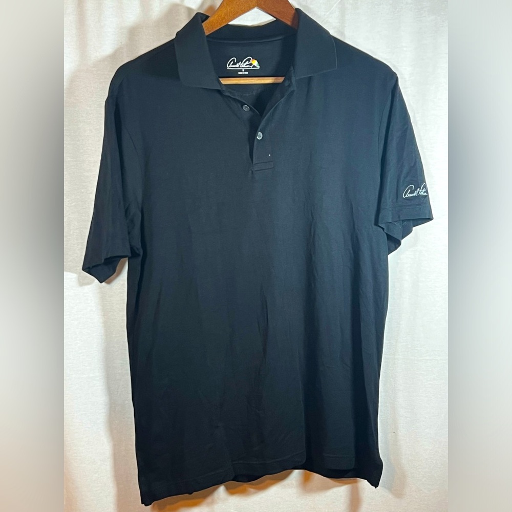 Arnold Palmer Golf Polo Stretch Black Mens Medium
